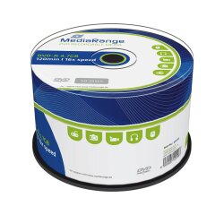 DVD-R MediaRange 4.7Go 120min 16x speed 50 pièces