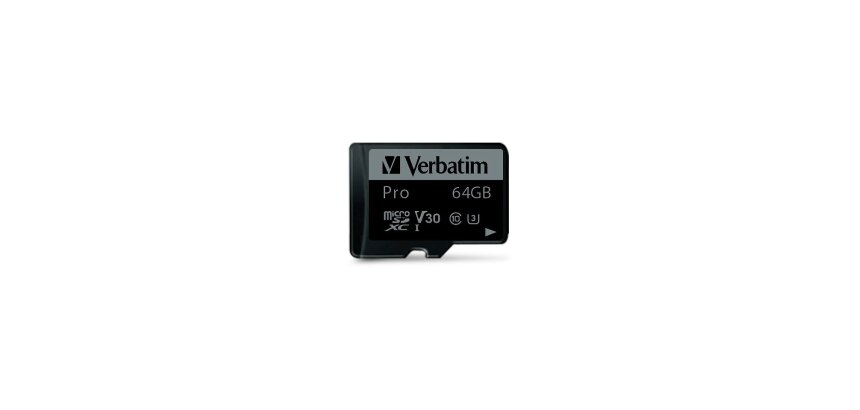 Verbatim PRO - flash memory card - 64 GB - microSDXC UHS-I