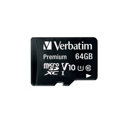 Verbatim Premium - flash memory card - 64 GB - microSDXC UHS-I