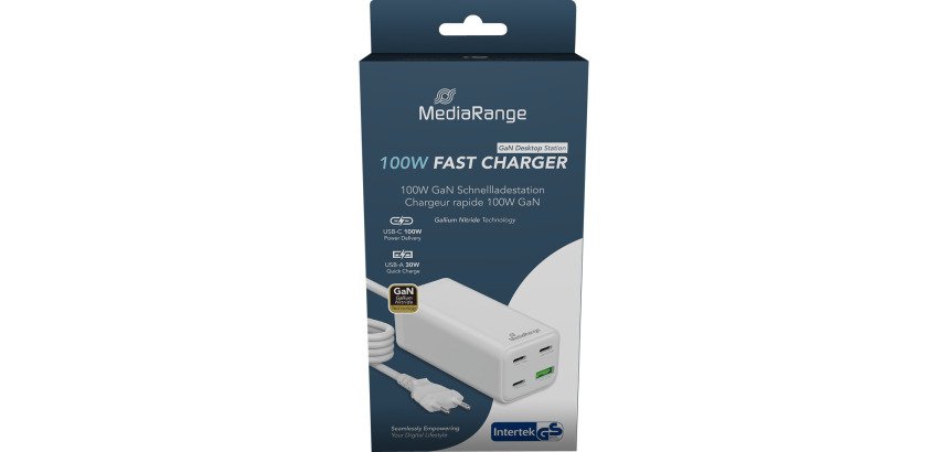 MediaRange MRMA124 mobile device charger Laptop, Smartphone, Tablet White Mains Fast charging Indoor