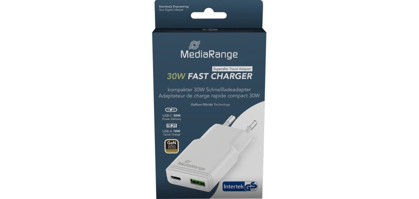 MediaRange MRMA125 oplader voor mobiele apparatuur Universeel Wit AC Snel opladen Binnen