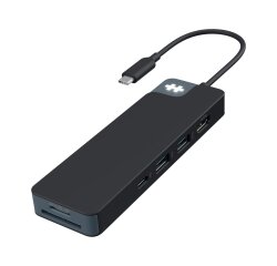 HYPER HD4102BKGL interface hub USB 3.2 Gen 1 (3.1 Gen 1) Type-C 5000 Mbit/s Zwart