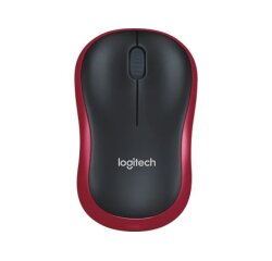 Logitech M185 - mouse - 2.4 GHz - red