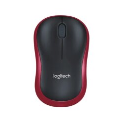 Logitech M185 - Maus - 2.4 GHz - Rot