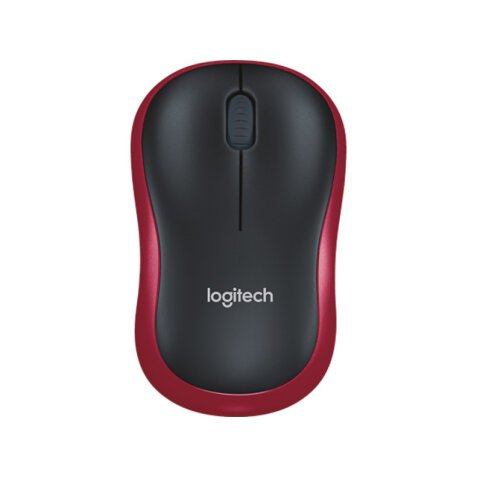 Logitech M185 - mouse - 2.4 GHz - red