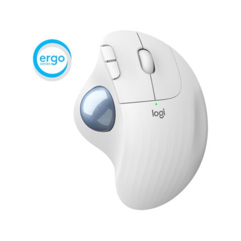 Logitech ERGO M575 - Trackball - 2.4 GHz, Bluetooth 5.0 LE - Off White