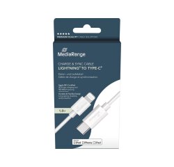 MediaRange MRCS215 câble USB USB 2.0 1 m USB C USB C/Lightning 0,48 Gbit/s Blanc