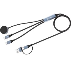 Sandberg 441-69 USB-kabel 1,2 m USB A/USB C 2 x USB-C/MagSafe 100 W Zwart