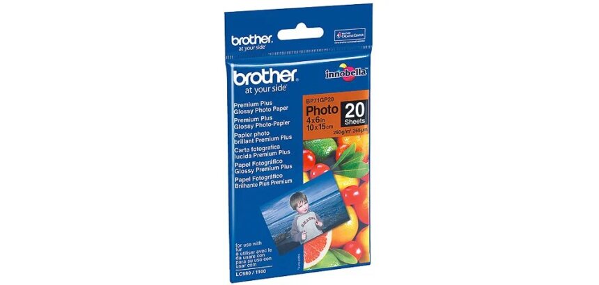 Brother BP - papier photo - brillant - 20 feuille(s) - 100 x 150 mm