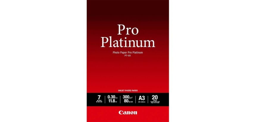 Canon Photo Paper Pro Platinum - fotopapier - 20 vel(len) - A3 - 300 g/m²