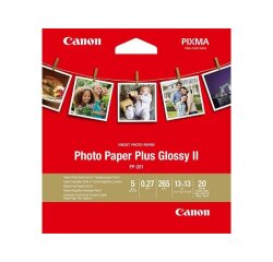Canon Photo Paper Plus Glossy II PP-201 - photo paper - high-glossy - 20 sheet(s) - 130 x 130 mm - 265 g/m²