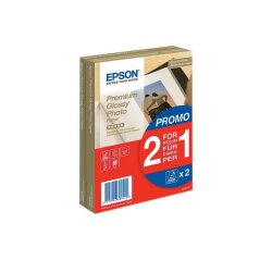 Epson premium glossy photo paper bogof - photo paper - glossy - 40 sheet(s) - 100 x 150 mm - 255 g/m² (pack of 2)