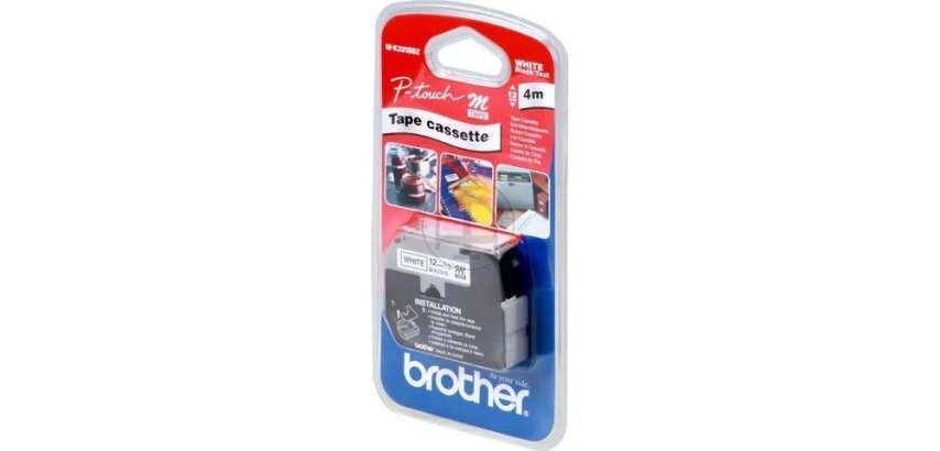 Brother M-K231SBZ - niet-gelamelleerde tape - 1 cassette(s) - Rol (1,2 cm x 4 m)