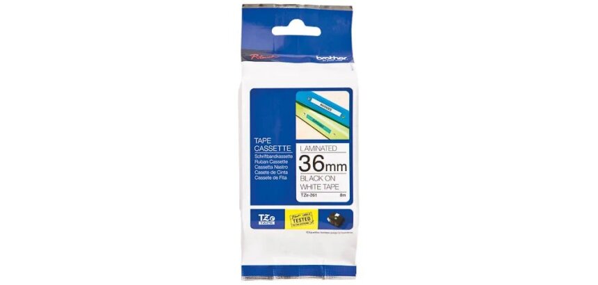 Brother TZe-261 - laminated tape - 1 cassette(s) - Roll (3.6 cm x 8 m) (pack of 20)