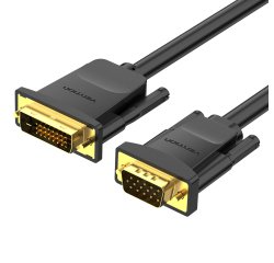 Vention Cable Conversor EABBG/ DVI Macho - VGA Macho/ 1.5m/ Negro