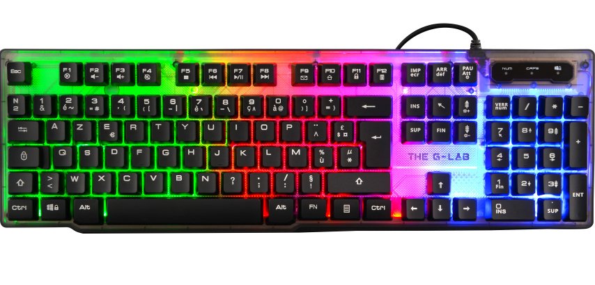 The G-Lab Keyz Neon teclado Juego USB QWERTY Español Negro