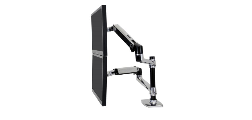 Ergotron LX Series Dual Stacking Arm 61 cm (24") Bureau Argent