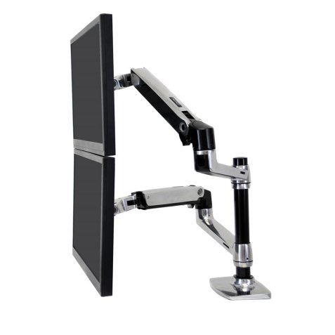 Ergotron LX Series Dual Stacking Arm 61 cm (24") Plata Escritorio