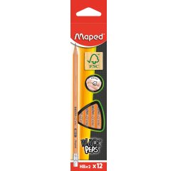 Crayons graphite black'peps hb - bois certifi  fsc