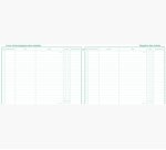 Piqûre 24x32cm Livre chronologique des recettes - Reg. des achats - Spécial micro-entrepreneurs - Couleurs assorties