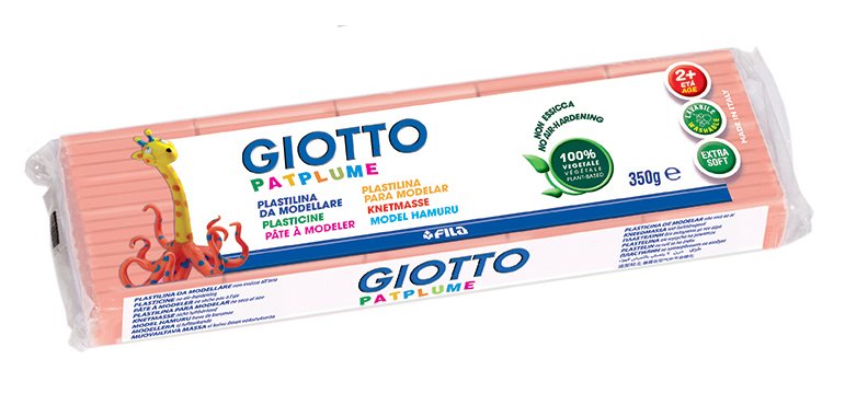 Patplume giotto matiere vegetale souple ne seche pas  pain predecoupe 350g coloris  magenta