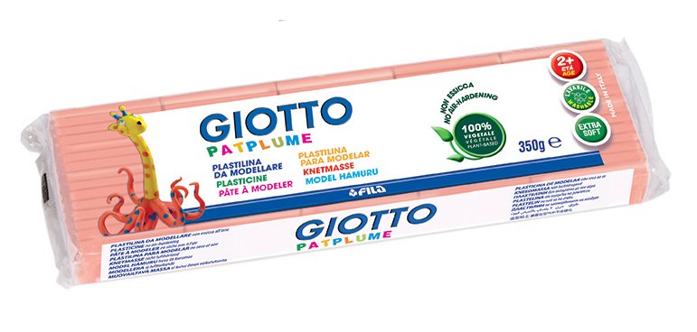 Patplume giotto matiere vegetale souple ne seche pas  pain predecoupe 350g coloris  magenta