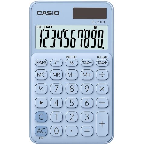 Calculatrice de poche 10 chiffres Bleue Claire SL-310UC-LB-S-EC