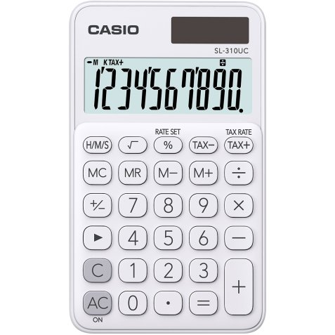 Calculatrice de poche 10 chiffres Blanche SL-310UC-WE-S-EC