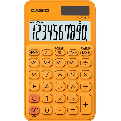 Casio SL-310UC-RG calcolatrice Tasca Calcolatrice di base Arancione