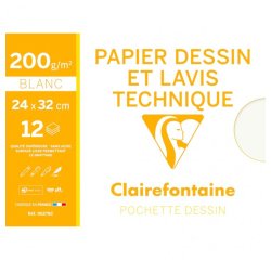 Dessin Technique pochette 12F 24x32cm 200g