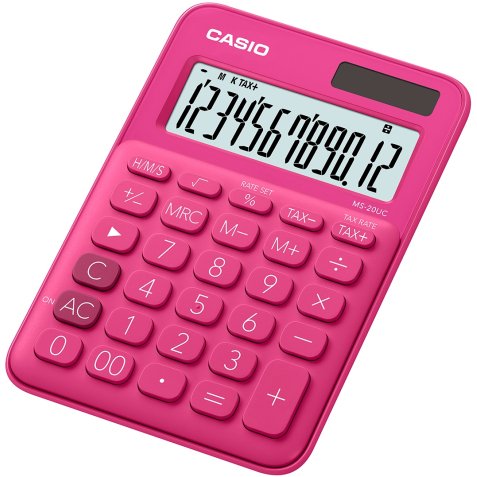 Casio MS-20UC-RD calcolatrice Desktop Calcolatrice di base Rosso