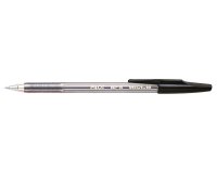 Stylo-bille pilot bp-s écriture moyenne 0.5mm encre douce pointe indéformable rechargeable corps translucide noir