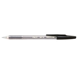 Stylo-bille pilot bp-s écriture moyenne 0.5mm encre douce pointe indéformable rechargeable corps translucide noir