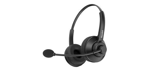 Hamlet HHEADM-BTS headphones/headset Wireless Head-band Calls/Music USB Type-C Bluetooth Black