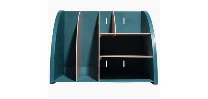 Organiseur de bureau The Organizer Skandi - Bleu Pacifique/Nude