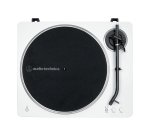 Audio-Technica AT-LP70XBT Tocadiscos de tracción por correa Plata, Blanco Totalmente automático
