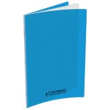 Cahier piqué conquérant classique couverture polypropylène rigide transparente 17x22cm 96 pages 90g séyès coloris bleu