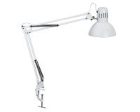 Luminaire bureau maulstudy surpince tete et bras metal      hauteur 44cm bras 35cm tete   diam. 17cm coloris blanc