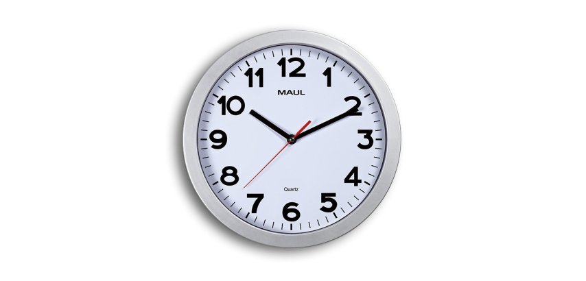 Horloge murale maul step diam. 30cm pile 1.5v aa       fournie coloris argent