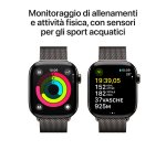 Apple Watch Series 10 Serie 10 GPS + Cellular 42mm Cassa in Titanio color Ardesia con Loop in maglia milanese ardesia