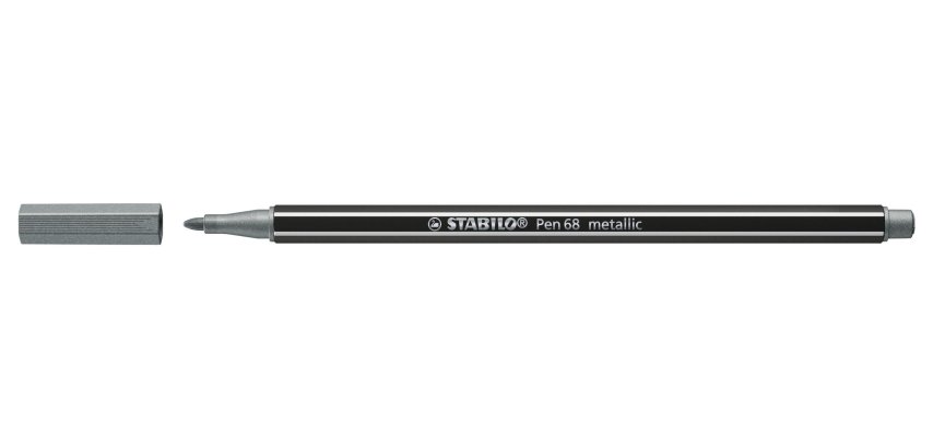 STABILO Pen 68 metallic felt pen Medium Silver 1 pc(s)