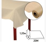 Nappe spunbond exacompta coloris ficelle rouleau       1,20x20m