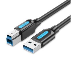 Vention Cable USB 3.0 Impresora COOBI/ USB Tipo-B Macho - USB Macho/ 3m/ Negro