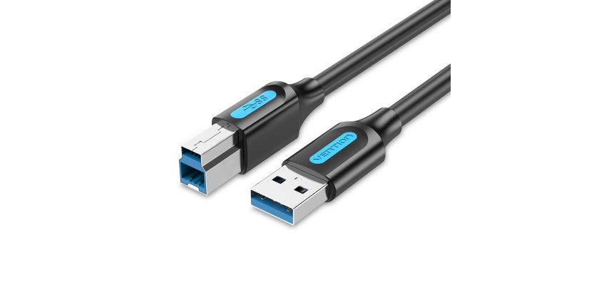 Vention Cable USB 3.0 Impresora COOBI/ USB Tipo-B Macho - USB Macho/ 3m/ Negro