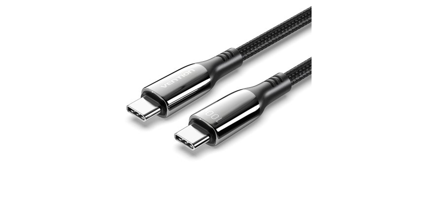 Vention Cable USB 2.0 Tipo-C 5A 100W CTKBH/ USB Tipo-C Macho - USB Tipo-C Macho/ 2m/ Negro