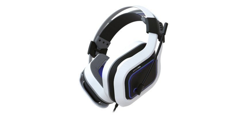 Gioteck HC9 Auricolare Cablato A Padiglione Gaming Blu, Bianco