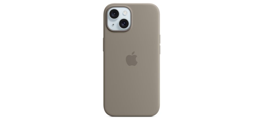 Apple Coque en silicone avec MagSafe pour iPhone 15 - Argile