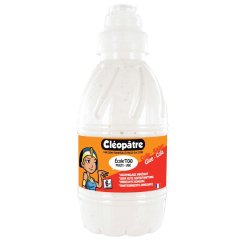 Colle cléopâtre recharge extra forte multi-matériaux école too lavable plastique verre métal flacon 570g