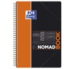 Cahier Oxford Etudiants Nomadbook B5 petits carreaux 5mm 160 pages reliure spirale couverture polypro coloris assortis