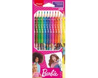 Crayon de couleur Barbie, étui en carton de 12